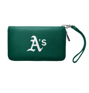 Oakland Athletics Zip Organizer Wallet Pebble