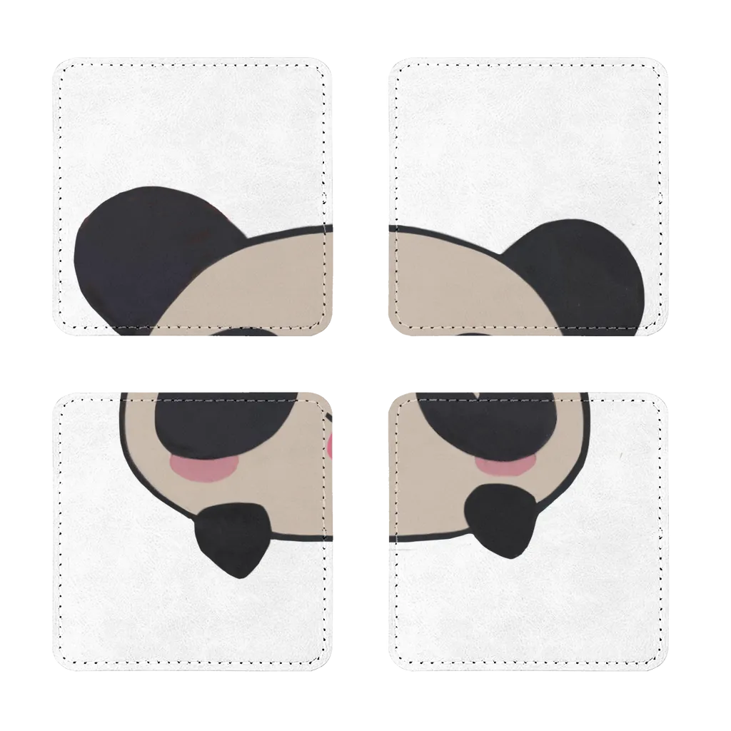 Panda Sublimation Coasters Pack of Four