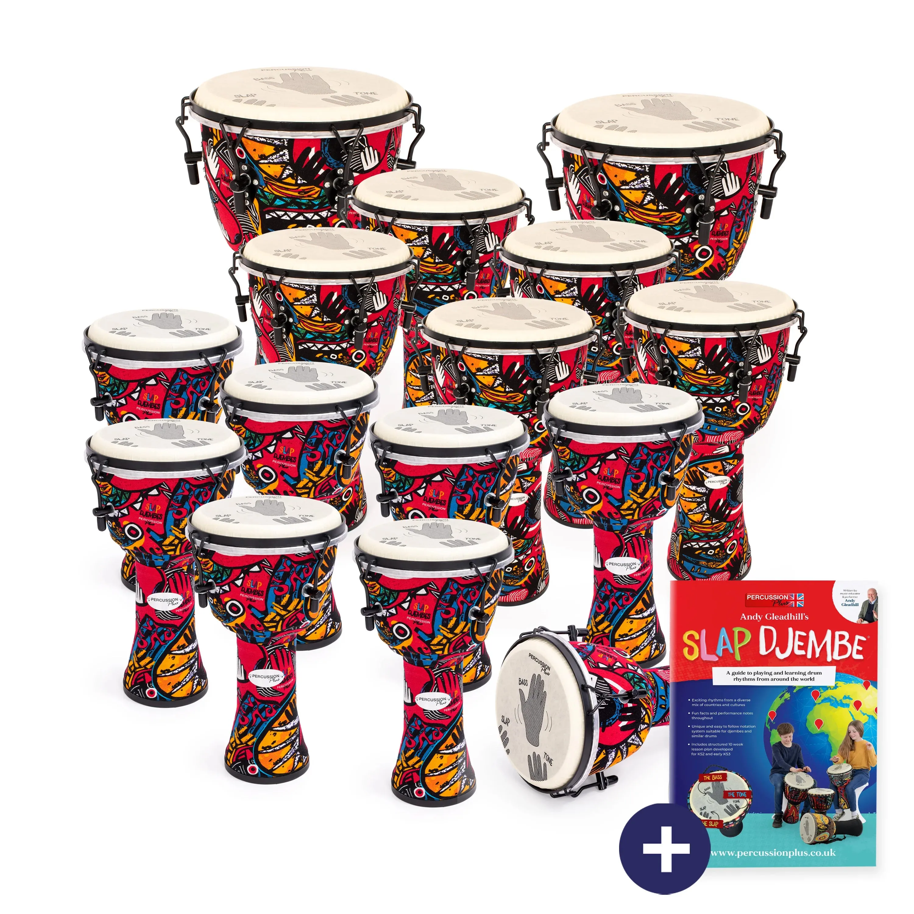 Percussion Plus Carnival slap djembe multipack