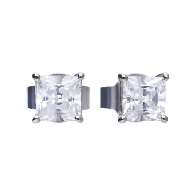 Princess Cut Cubic Zirconia Stud Earrings E5902