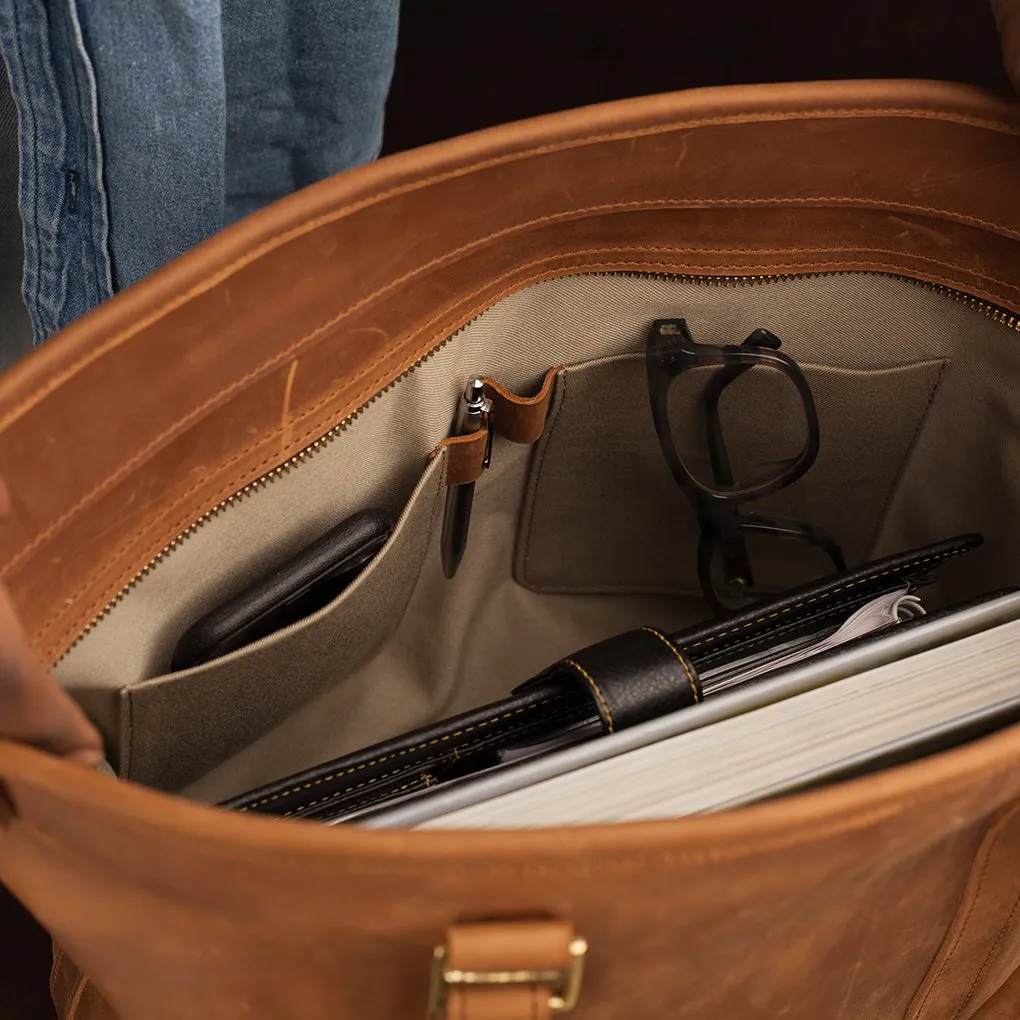 Pull-up Leather Everlyne Tote