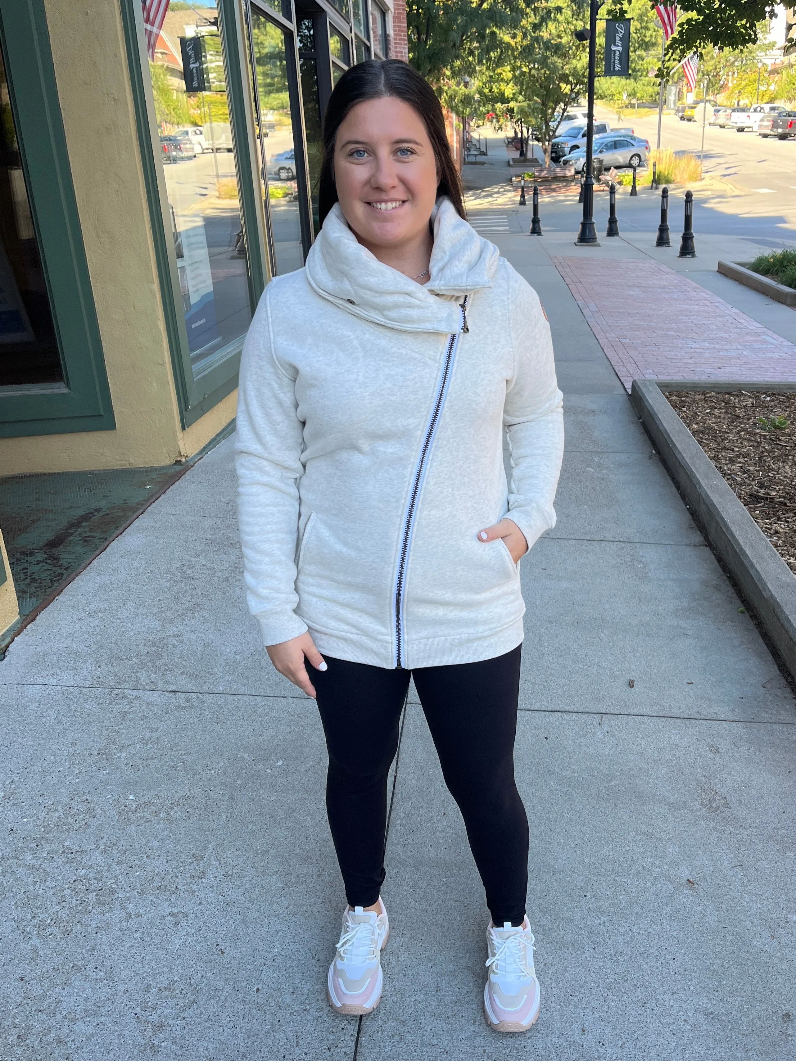 Quinn Oatmeal Zip Up