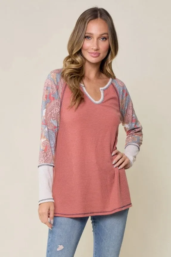 Rust w/Multi Paisley Sleeves - #5774-5780