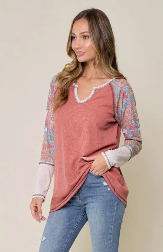 Rust w/Multi Paisley Sleeves - #5774-5780