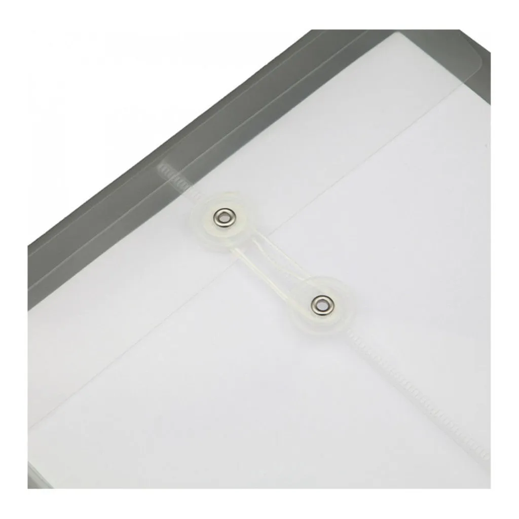 Solo Document Bag With String Transparent White F/C Size CH 114