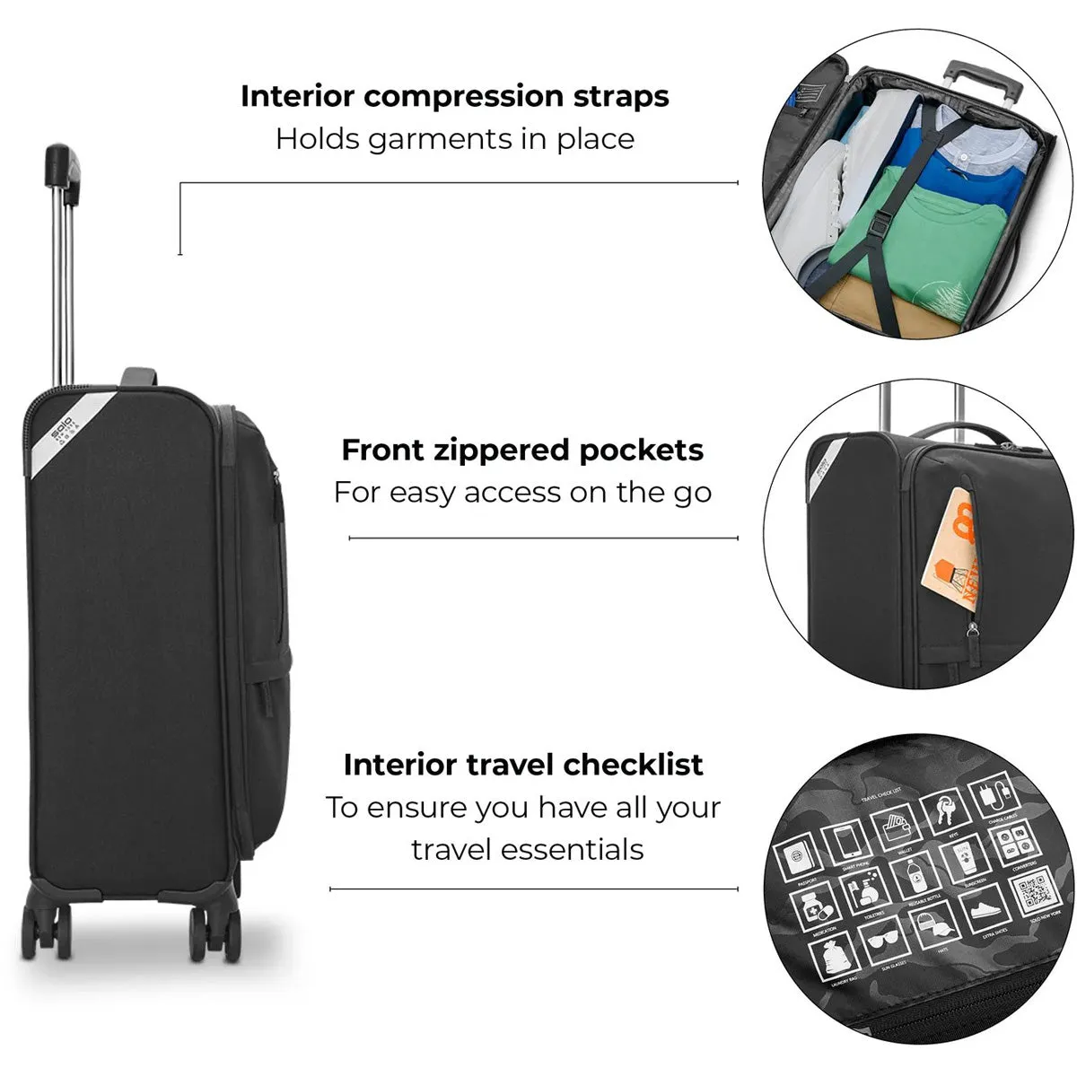 Solo New York Re-Treat Carry On Spinner