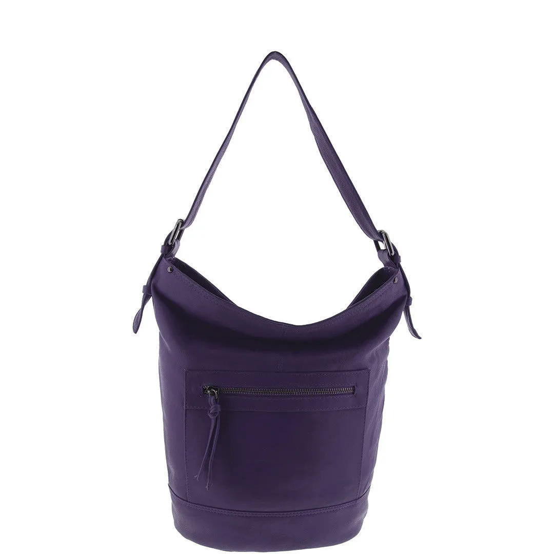 SUSAN LEATHER BUCKET BAG
