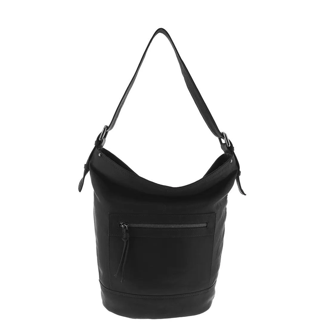 SUSAN LEATHER BUCKET BAG