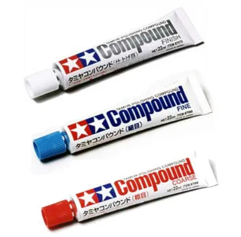 Tamiya 87068 87069 87070 Model Polishing Compound Coarse/Fine/Finish 22ml Set