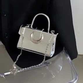 TAVIMART  -  Casual Korean Style Handbag Solid Color Pu Leather Chain Fashion Shoulder Bag 2024 Spring Classic Vintage Crossbody Bag