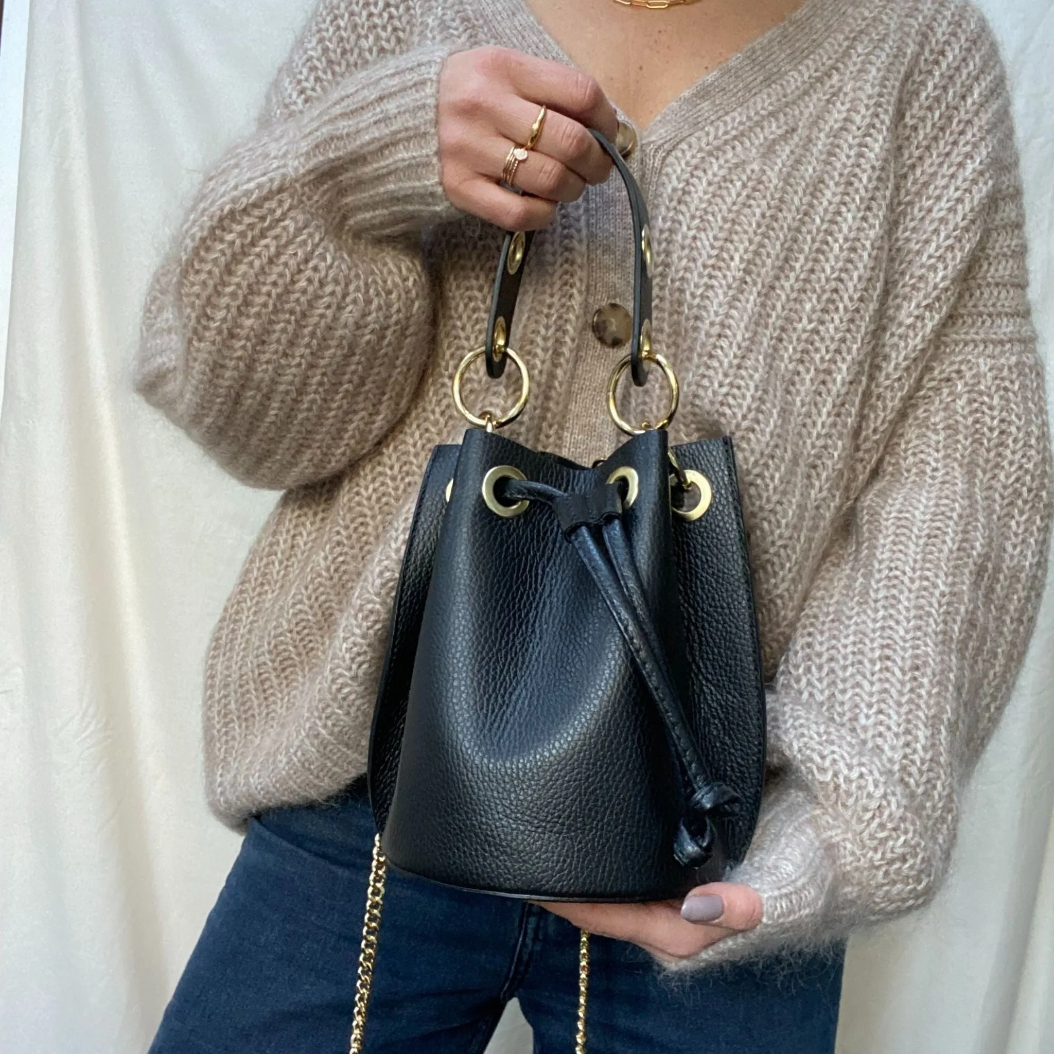 The Leather Bucket Bag