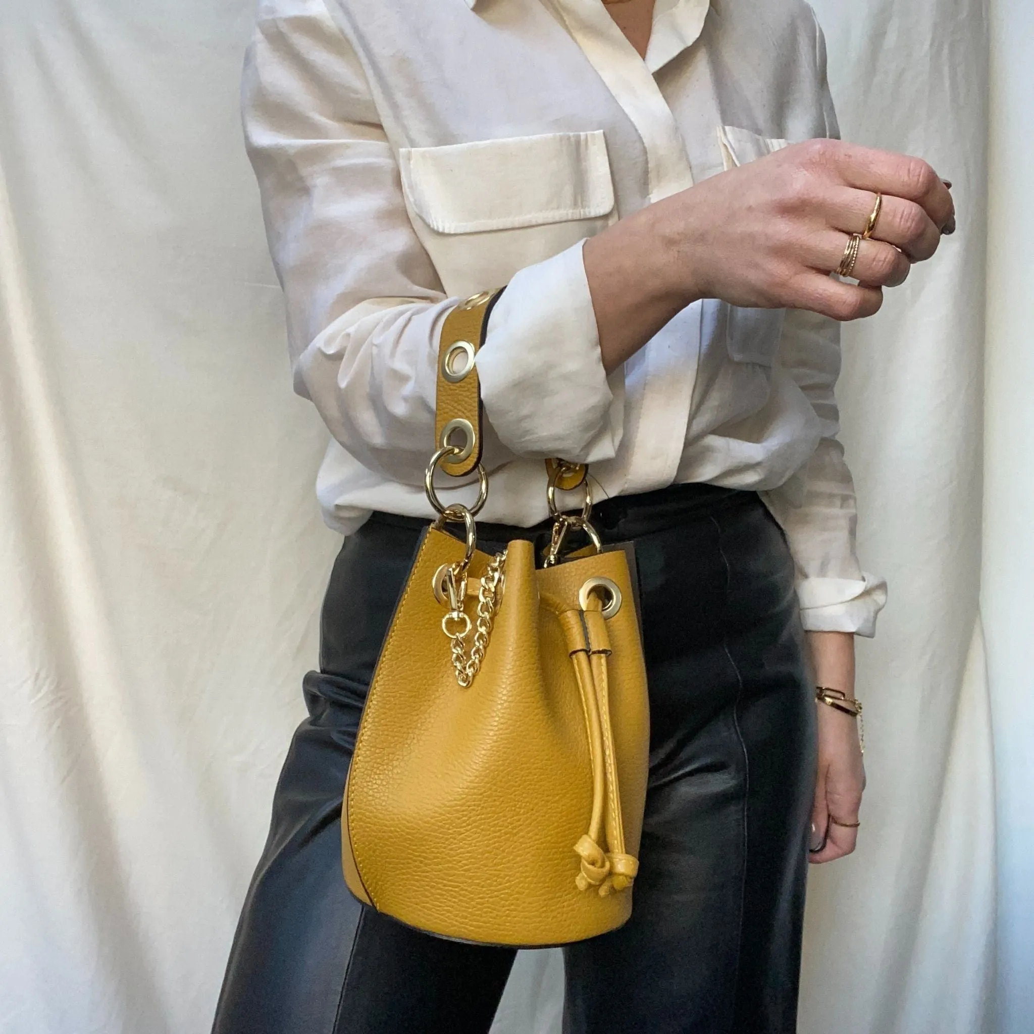 The Leather Bucket Bag