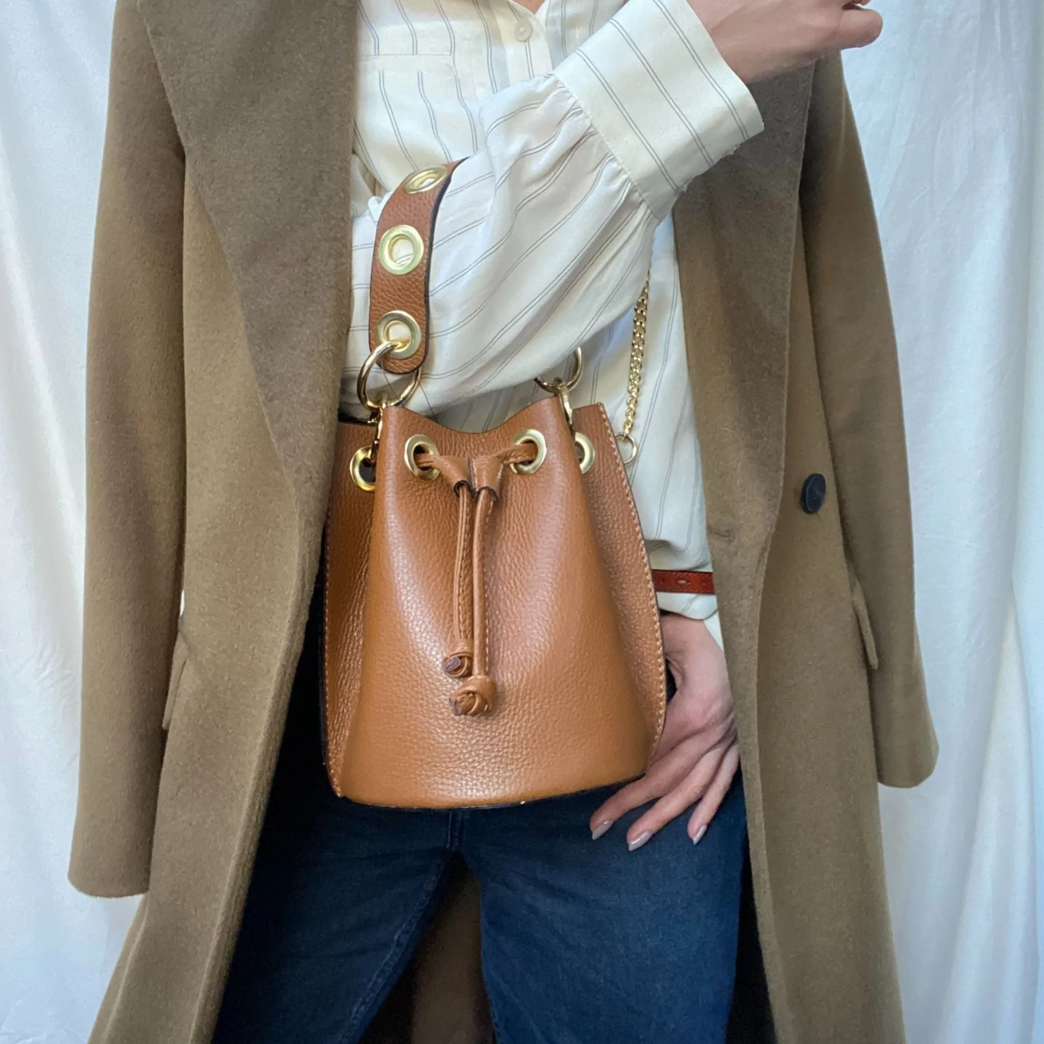 The Leather Bucket Bag
