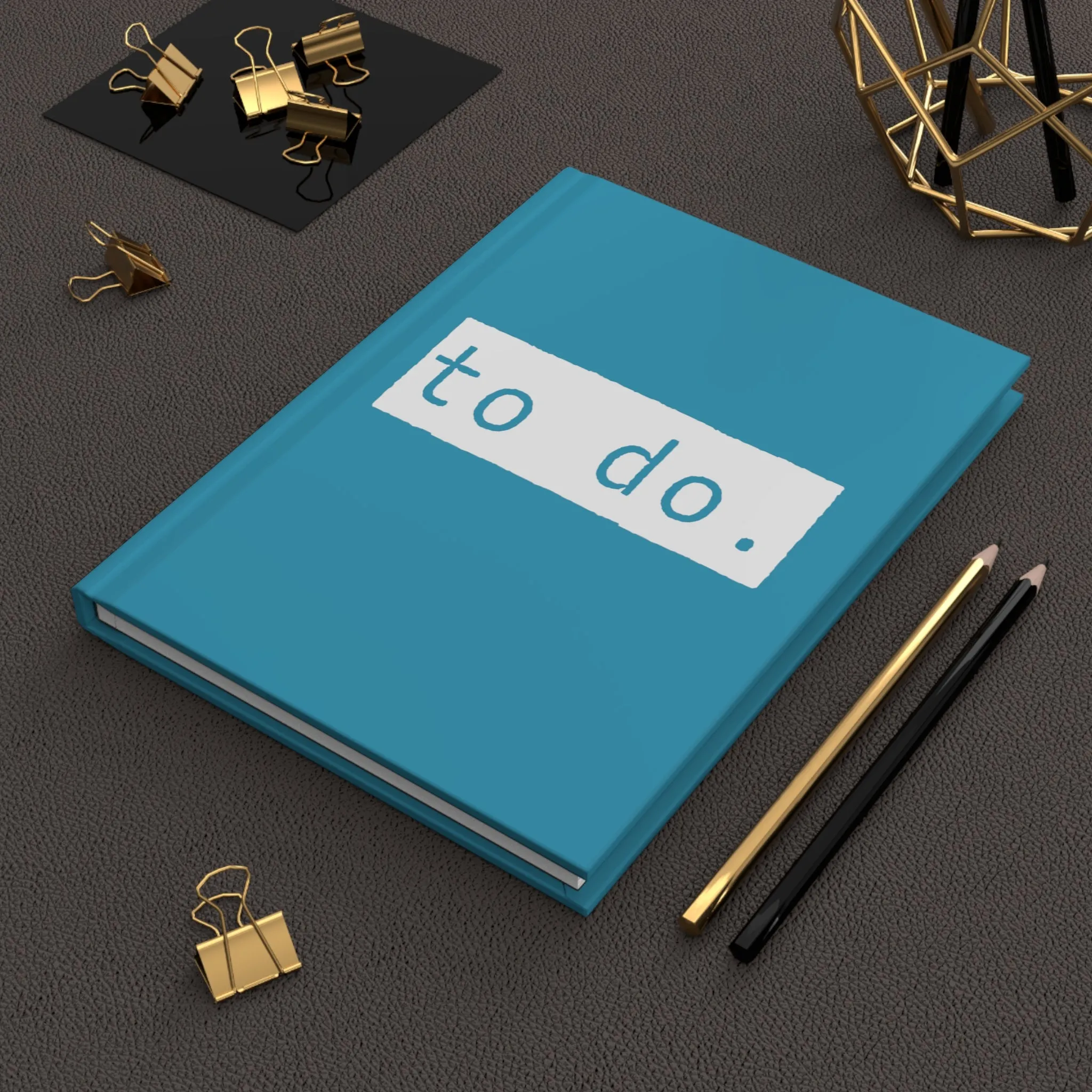 To Do List Blue Matte Hardcover Journal | Blank Book for Ideas and Planning | Lined Notebook Diary Log