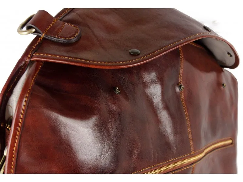 Travels with Charley - Leather Garment Bag