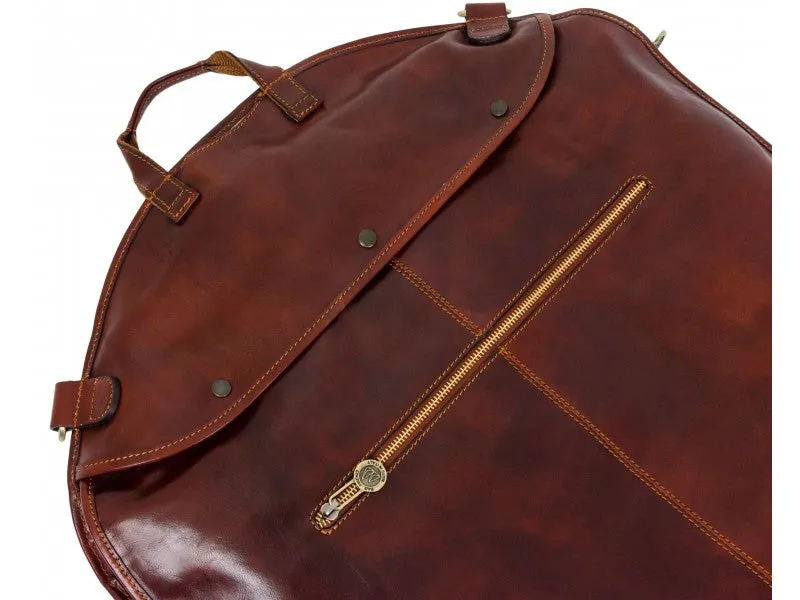 Travels with Charley - Leather Garment Bag